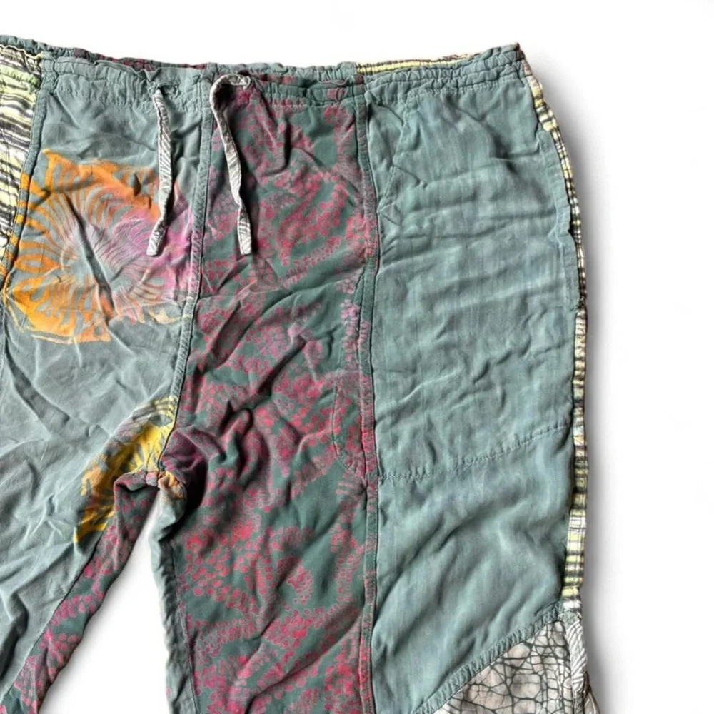 Wild Woman multicolor flowy patchwork pants with drawstring Size XL - Picture 4 of 7